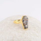 Ethiopian Opal Ring - 925 Sterling Silver - Gemstone Ring - 10x17mm Coffin Gemstone - Artisan Jewelry - Jewelry For Yoga - Gift For Brides